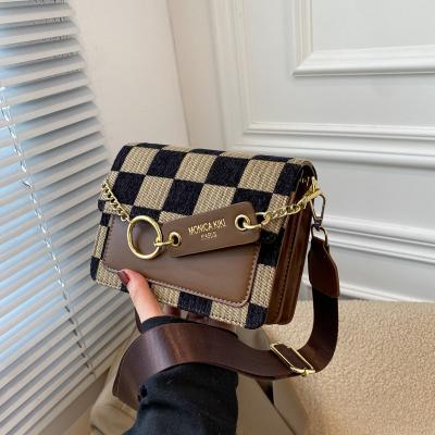 China 2023 Cross - Body Sling Fashion Bolsas de Mujeres Checkerboard Bags for Women Designer Luxury Handbag Brand Single Shoulder Bag for sale