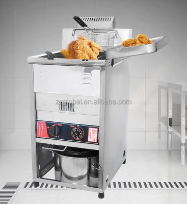 China Hotels KFC Chicken Potato Chips Turkey Chips Vertical Fryer Deep Fryer with Basket Restaurant Cooking Deep Fryer for sale