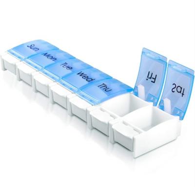 China Keep 7 Days Pill Box Organizer PU Leather Travel Pill Box Case Packing New Style Weekly Pills for sale