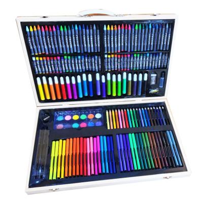 China Factory Supply Wholesale Professional Art Set Drawing 180 Pieces With Wooden Box for sale