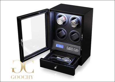 China LED Watch Winder / Quad Watch Winder Box With LCD Display LCD Control Panel for sale