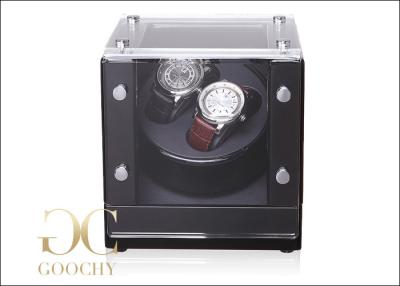 China Clear Mineral Glass Battery Powered Dual Automatic Watch Winder DC 3V 1.5A for sale