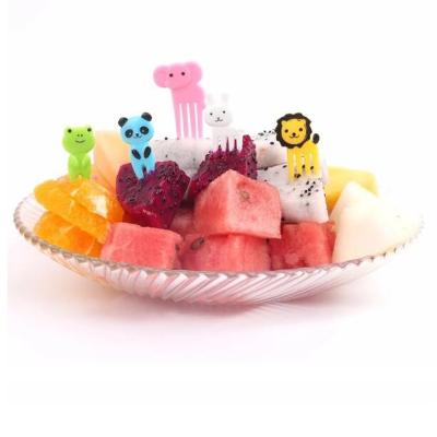 China Disposable Funny Animal Shape Picks 10packs Decorative Material Food Grade PP Party Food Fruit Picks for sale