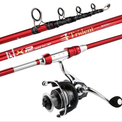 China Telescopic Surfcasting Fishing Boat Carbon Fishing Rods 13ft High Quality Telescopic Rod Carbon Casting Rod Sea for sale