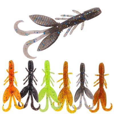 China Manufacturer Hot 12pcs/bag 55mm Plastic Bait Shrimp Swimbait Rubber Soft Lure for sale