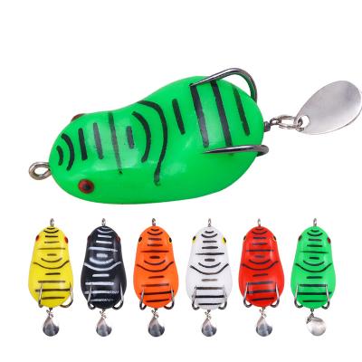 China Silicone Newcomers Modified Rubber Plastic Soft Biat Bass Fishing Lures Silicone Frog Lure For Freshwater for sale