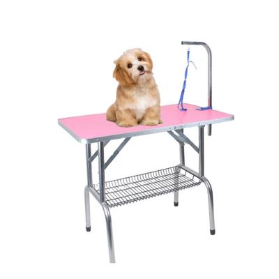 China Sustainable Height Adjustable Pet Lift Pet Beauty Table With Adjustable Arm Dog Grooming Tables Dog Balancing Tables for sale