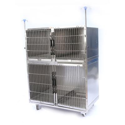 China Sustainable Pet Veterinary Clinic Medical Animal Cages Stainless Steel Kennel For Cat Dogs for sale