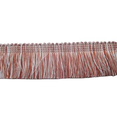 China Folded Home Textile Cushion For Leaning On Tassel Carpet Fringe 3cm Polyester Brush Fringe for sale