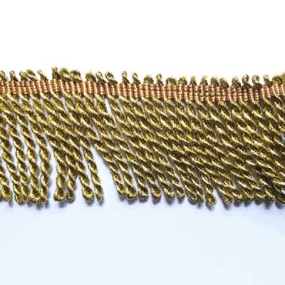 China Curtain GOLD METALLIC TWISTED FRINGE, METALLIC INGOT FRINGE FOR FLAG for sale