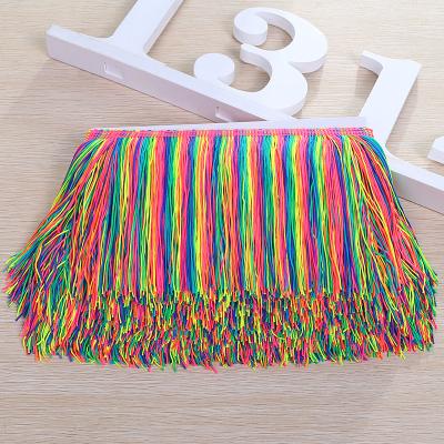 China Bags Garment Accessories 15CM Seven Colors Chain Fringe Trimming for Latin Dance Wear for sale