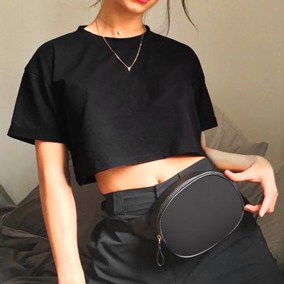 China Funny Y2K Shirt Women Harajuku Y2K Crop Tops Casual Black Round Neck Femme Navel Short Loose Summer Streetwear Tee Shirt for sale