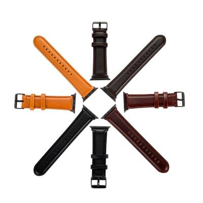 China China Manufacturer Exclusive Designer Supply Leather Adjustable Leather Watch Bands Smart Straps For Apple Series for sale