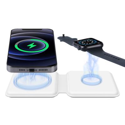 China Good quality new style Qi wireless charging, 2 in 1 magnetic suction times wireless charging for sale