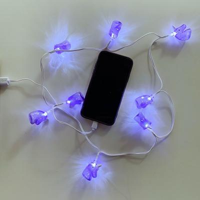 China 2020 Unicorn Promotion Phone USB Charger LED Charging Cable For iPhone Android Type-C Line for sale