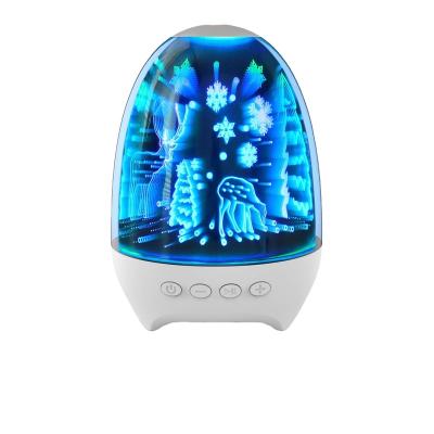 China Portable Creative Outdoor Rock Usb Tf Tws BT Touch Led Night Light Speaker Phone Function Radio Christmas Tree Partybox Speaker Support for sale