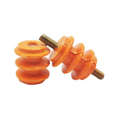 China Orange LOW VOLTAGE Insulator For Ground Busbar Bracket Base Support Insulator Busbar Terminal Block M6 M8 M10 for sale