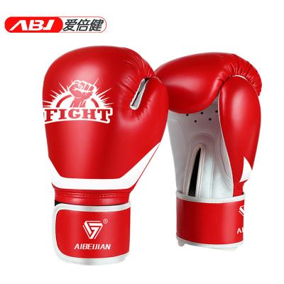 China Comfortable red color weight material boxing gloves with cheap price for sale