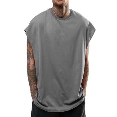 China Oversized QUICK DRY drop shoulder tank tops men loose style men's funny maker hip hop vest sleeveless men for sale