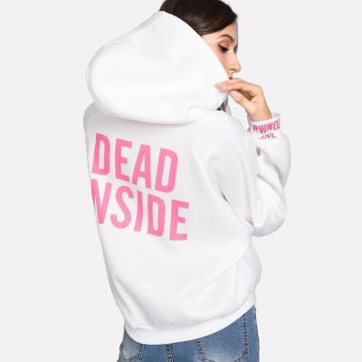 China Women's Long Sleeve Casual Oversized QUICK DRY Drawstrings Custom Letter Graphic Pullover Hoodies For Women for sale