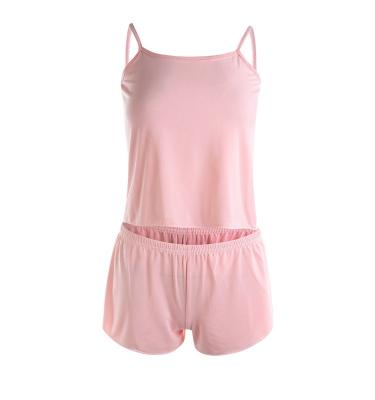 China Wholesale Custom Logo QUICK DRY High Quality Cotton Sling Pajamas Sets Soft Women for sale