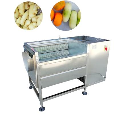 China High Efficiency Easy Operate Commercial Vegetable Washing Machine Ginger Potato Washing Peeling Fruit Roller Peeler Machine for sale