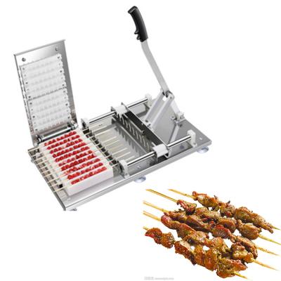 China High quality barbecue meat grill skewer machine automatic meat skewer machine for sale