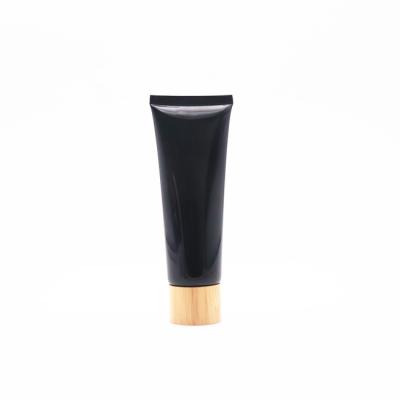 China Cosmetic the hottest selling black eco-friendly biodegradable plastic 60g tube for facial cleanser and toothpaste for sale