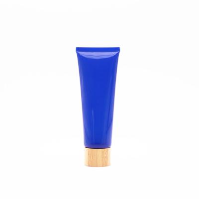 China Wholesale Blue Plastic Cosmetic Tube 80g Men Facial Cleanser Cream Plastic Soft Cosmetic Packaging Tube for sale