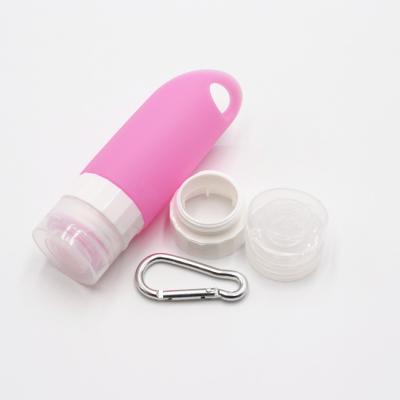 China Hand Sanitizer Bottle 60ml 100ml Travel Bottle Set Cosmetic Portable Silicone Squeeze Bottle With Spout for sale