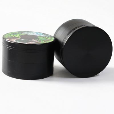 China Traditional Custom Metal Herb Tobacco Grinder 4 Parts Weed 55mm Weed Grinder Colorful Smoking Weed Herb for sale