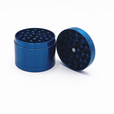 China Hot Selling Metal Tobacco Metal Grinder Blue 55mm / 4 Red Weed Smoking Accessories Grinder Parts for sale