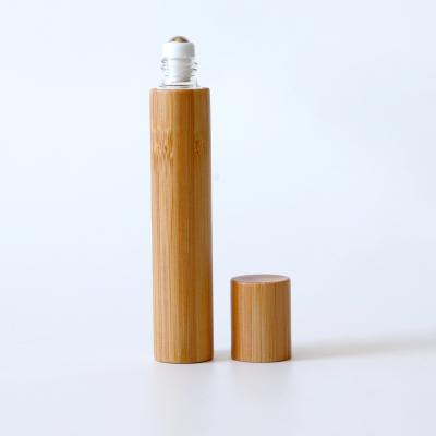 China Cheap Bamboo Cosmetic Factory Skin Care Bottles Glass Bottles Durable Using Perfume Rollball Bottle for sale