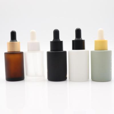 China 30ml Cosmetic Dropper Bottle High Quality Blank Glass Cosmetic Packaging Customized Logo Serum Bottle With Dropper for sale