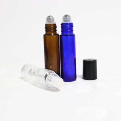 China High Quality Cosmetic Essential Oil Blue Bottle Perfume 10ml Amber Glass Bottle 10ml Roll On Bottle for sale