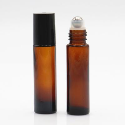 China Hot Selling Cosmetic Hot Sale Essential Oil 5ml Bottle 10ml Amber Glass Perfume Bottles Roll On Bottle for sale