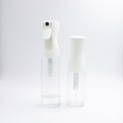 China Light Vapor Bottle Cosmetic Hairspray Bottle 200ml Transparent Plastic Continuous Spray Bottle for sale