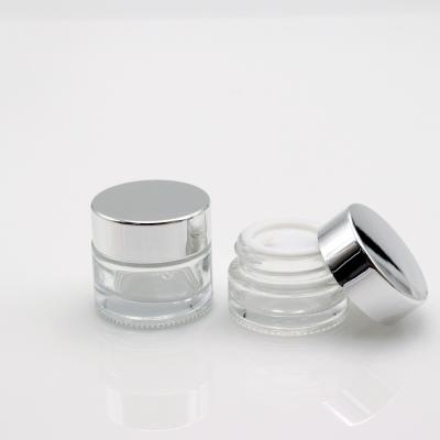 China Wholesale Cosmetic Frosted Cosmetic Jar Frosted Cream Jar Custom Logo Body Cream Glass Cosmetic Jar for sale