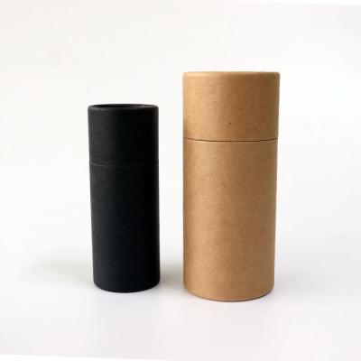 China Recycled Materials Wholesale Black Paper Tube Cosmetic Packaging Box Custom Paper Cosmetic Box Glass Bottle Paper Tube Cosmetic for sale