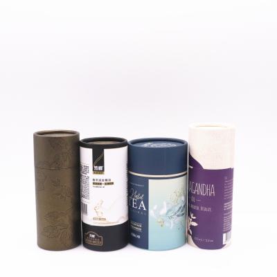 China Recycled Gift Packaging Cosmetic Caedboard Tube Box Logo Eco-friendly Materials Printing Cardboard Kraft Paper Tube Packaging for sale