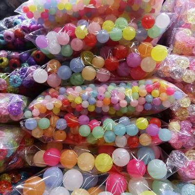 China Candy Color Rubber 8-20mm Jewelry Necklace Bracelet Earring Making Spaced Loose Beads, Used For Jewelry Making DIY Bracelet Transparent Frosted Matte Acrylic Round Beads for sale