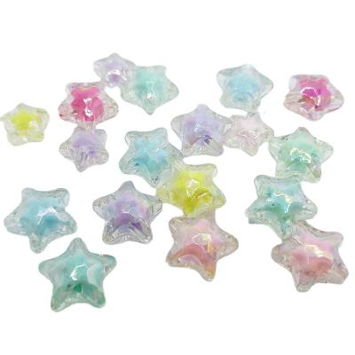 China DIY Jewelry Making Maker DIY Candy Color Inner Color 20mm Five-pointed Star Acrylic Beads Jewelry Accessories Candy Loose Beads for sale