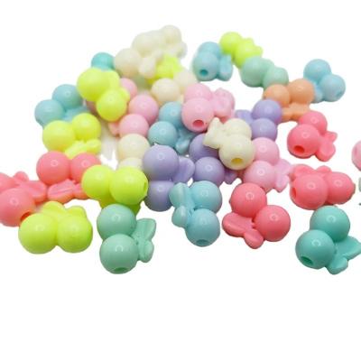 China Acrylic Colorful Bow DIY Beads Craft And Embroidery Accessories For Jewelry Making 15*10mm Fruit Cherry Apple Beads for sale