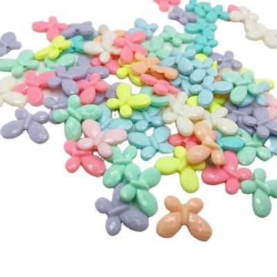 China Acrylic Colorful Bow DIY Beading Crafts and Acrylic Embroidery Accessories for Jewelry Making 14*18mm Butterfly Beads for sale