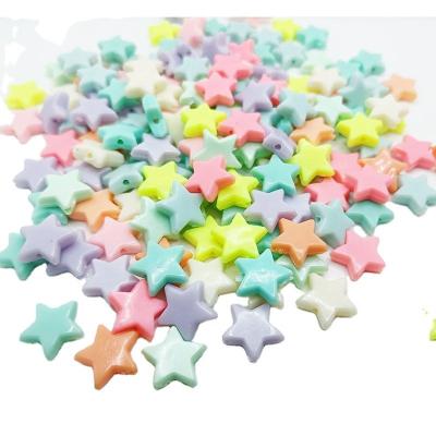 China Wholesale 500g/bag 14x13x5MM Colorful Star Shaped Acrylic Plastic Beads For DIY Jewelry for sale