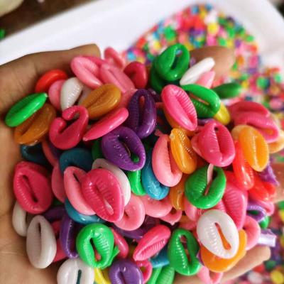 China Fashion Accessories Candy Color Plastic Shell Beads Pendant Spacer Beads Suitable For Children's DIY Jewelry Making Colorful Pony Beads for sale