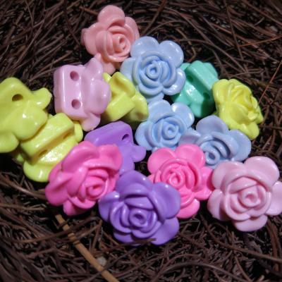 China Wholesale Durable Plastic Sun Flower Beads DIY Jewelry Accessories Children's Head Beads Ring Bracelet Beads Acrylic Flower for sale