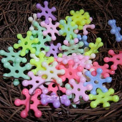 China DIY Jewelry Accessory Love 500g Snowflake Acrylic Beads For Jewelry Making Candy Color Loose Spacer Bead DIY Handmade Necklace Bracelet Supplies for sale