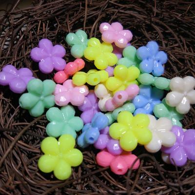 China Fashion Series 500g/bag Mixed Color Plum Blossom Beads Flower Size Plastic Beads For DIY Jewelry Making Jewelry Accessories Beads for sale