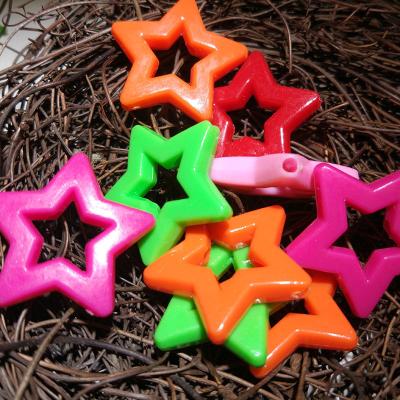 China Necklace Bracelet Making Hot Selling Colorful Bulk Acrylic Kids Star Pony Plastic Beads Kids Necklace Bracelet Jewelry Making DIY for sale